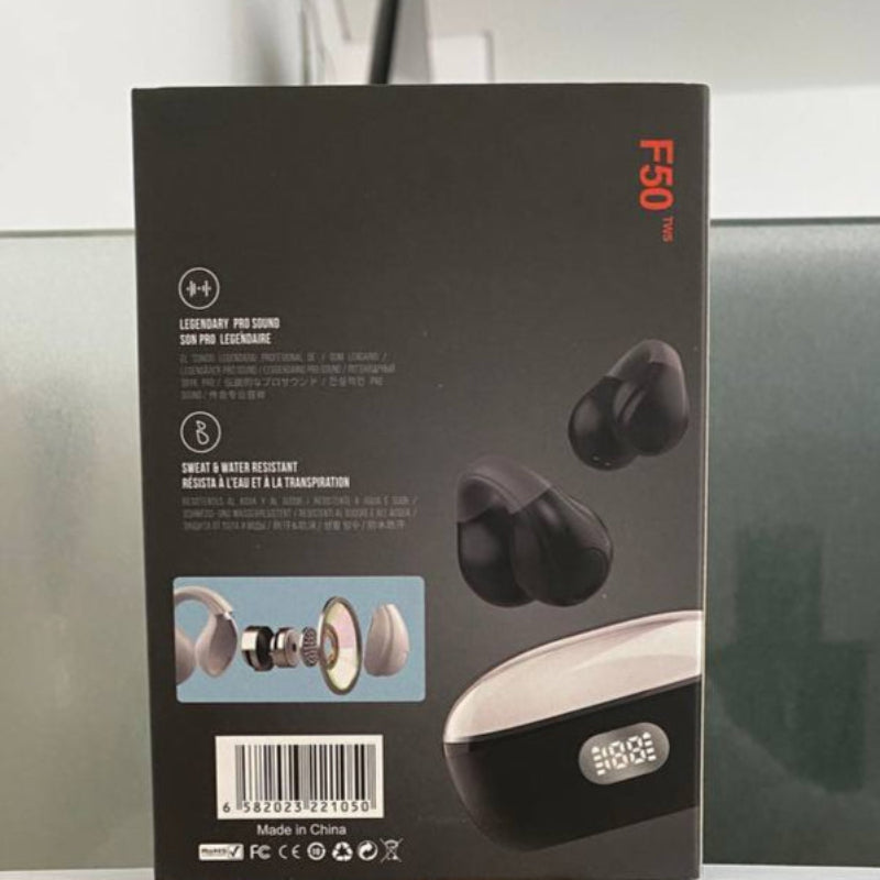 🎧 Audífonos Bluetooth F50 – Diseño Clip para Oreja & Sonido 3D
