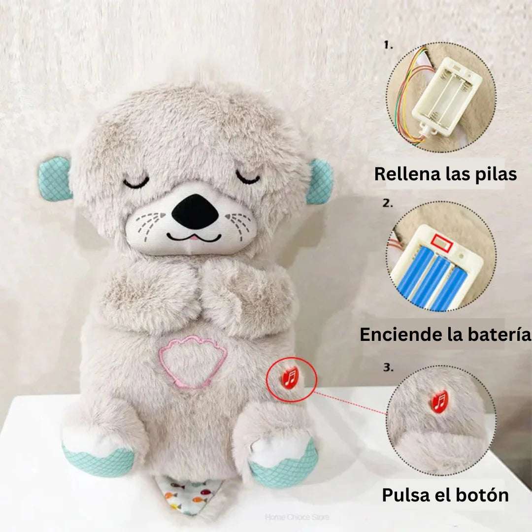 Nutria Peluche Que Respira Luz Y Sonido