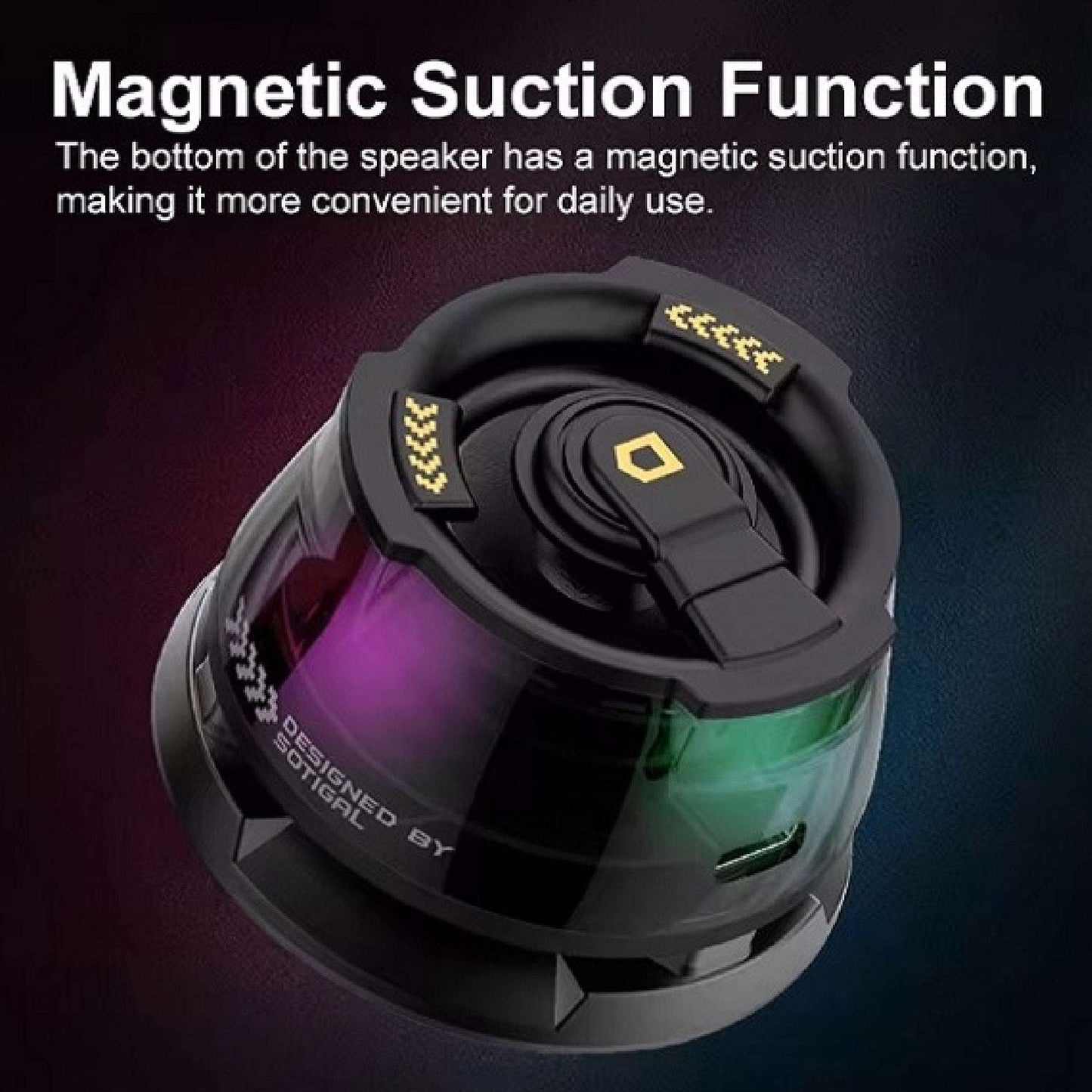 🔊 Mini Parlante Bluetooth Magnético – Sonido Portátil con Soporte Integrado