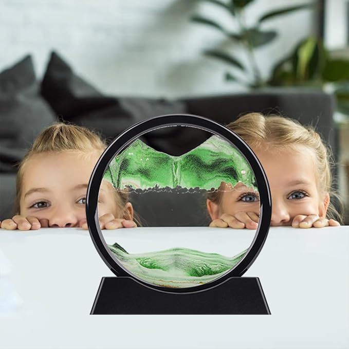 ⏳ Reloj de Arena Decorativo 3D – Paisajes de Arena en Movimiento