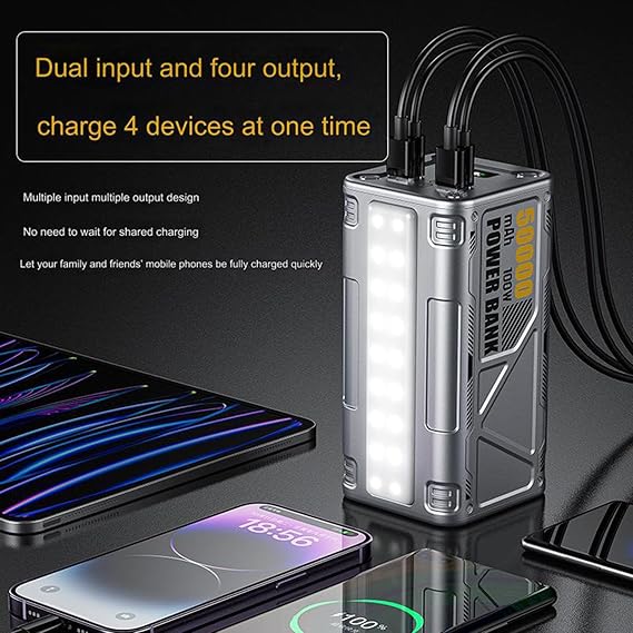 🚀 Power Bank Movisun Rocket P55 – 50,000mAh | Carga Laptops y Celulares en Minutos