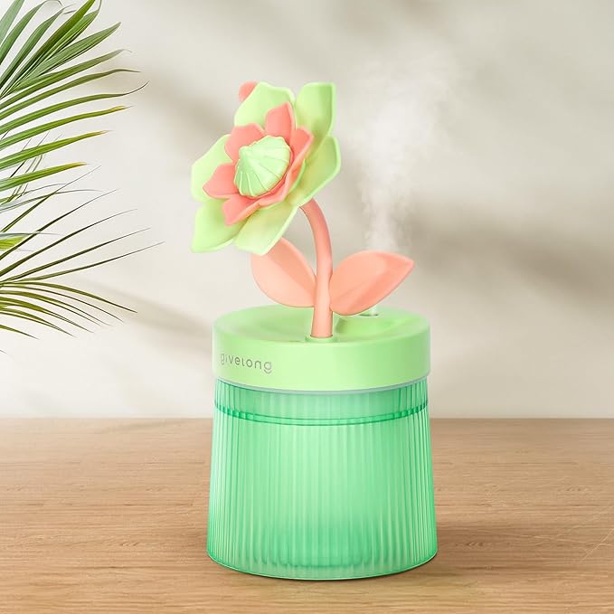 🌸 Humidificador de Flor con Luz LED – Aromaterapia y Niebla Suave para tu Hogar