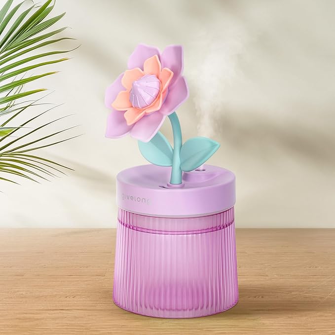 🌸 Humidificador de Flor con Luz LED – Aromaterapia y Niebla Suave para tu Hogar