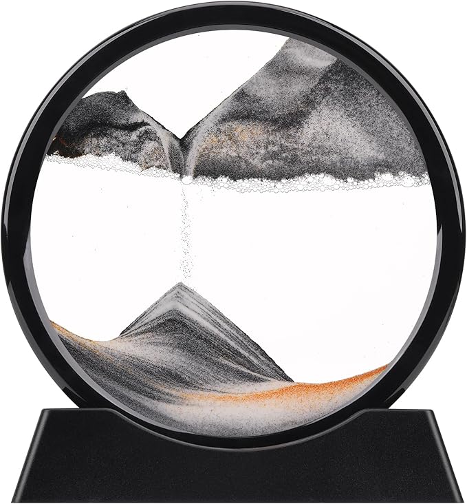 ⏳ Reloj de Arena Decorativo 3D – Paisajes de Arena en Movimiento