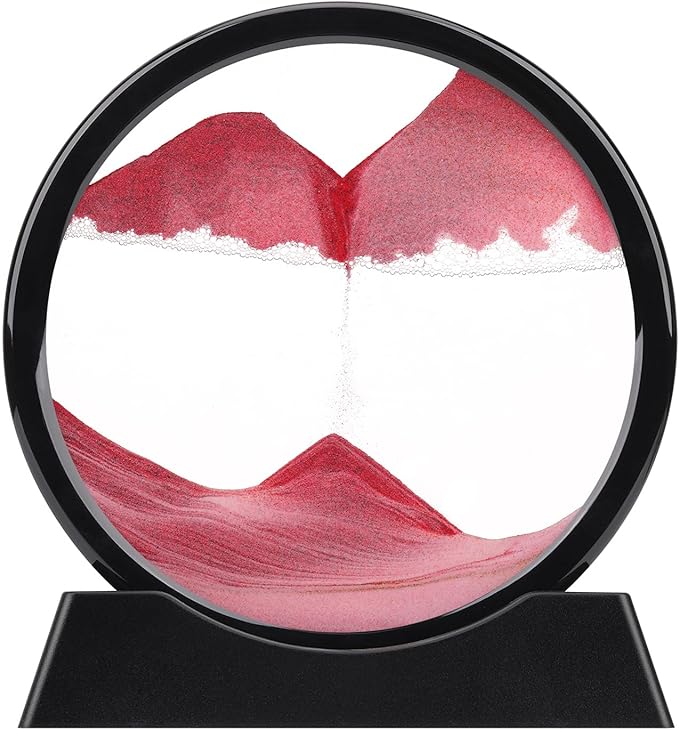 ⏳ Reloj de Arena Decorativo 3D – Paisajes de Arena en Movimiento