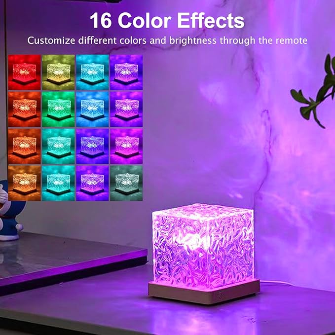🌊 Lámpara Decorativa Aurora Boreal – Proyector de Olas Oceánicas 16 Colores