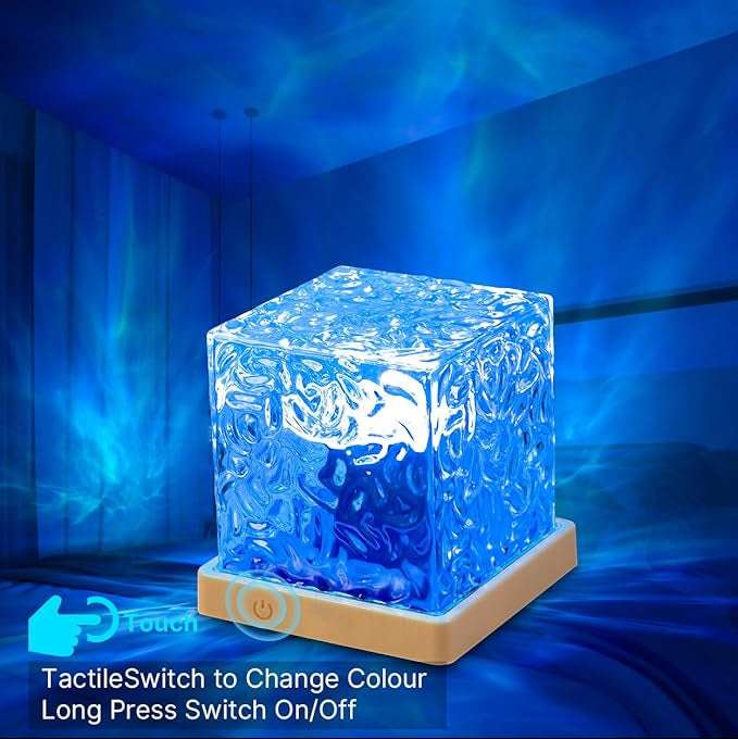 🌊 Lámpara Decorativa Aurora Boreal – Proyector de Olas Oceánicas 16 Colores