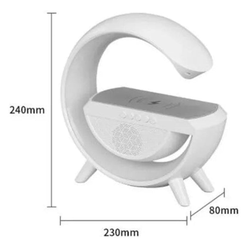 🎶✨ Parlante Lámpara G RGB – 4 en 1: Luz, Cargador, Radio FM y Bluetooth