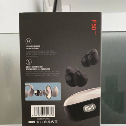 🎧 Audífonos Bluetooth F50 – Diseño Clip para Oreja &amp; Sonido 3D