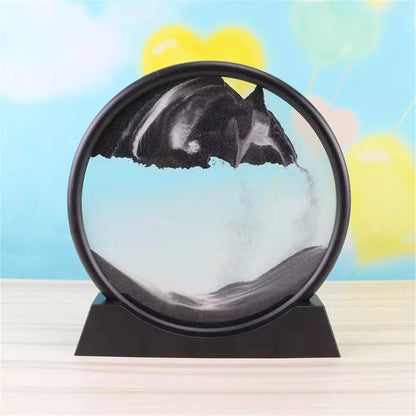 ⏳ Reloj de Arena Decorativo 3D – Paisajes de Arena en Movimiento
