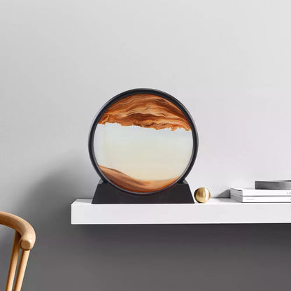 ⏳ Reloj de Arena Decorativo 3D – Paisajes de Arena en Movimiento