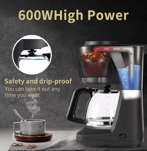 ☕ Cafetera Semiautomática Sokany – 6 Tazas (900ml) | Café de Goteo Premium