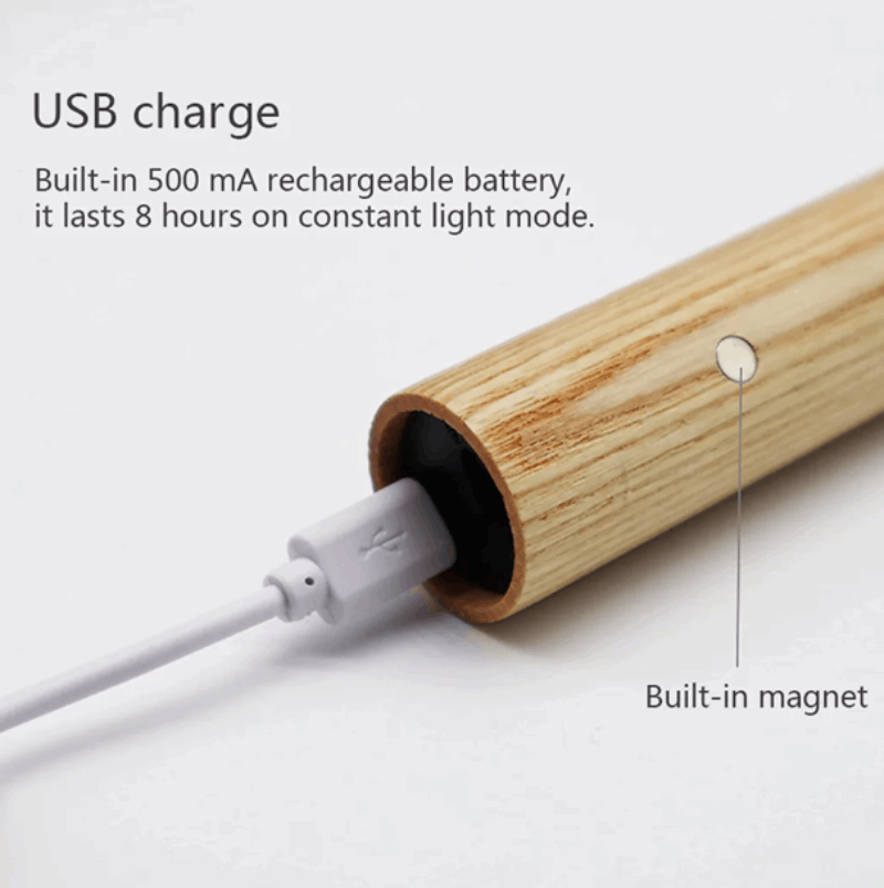 Lampara magnética recargable con sensor