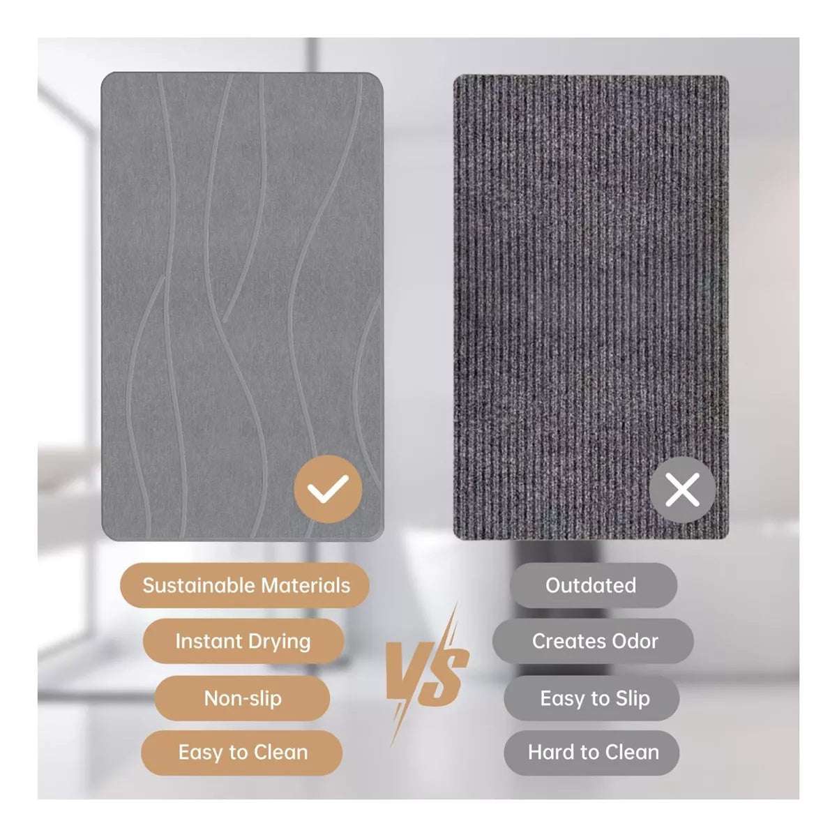 Tapete Piedra Diatomita Ultra Absorbente