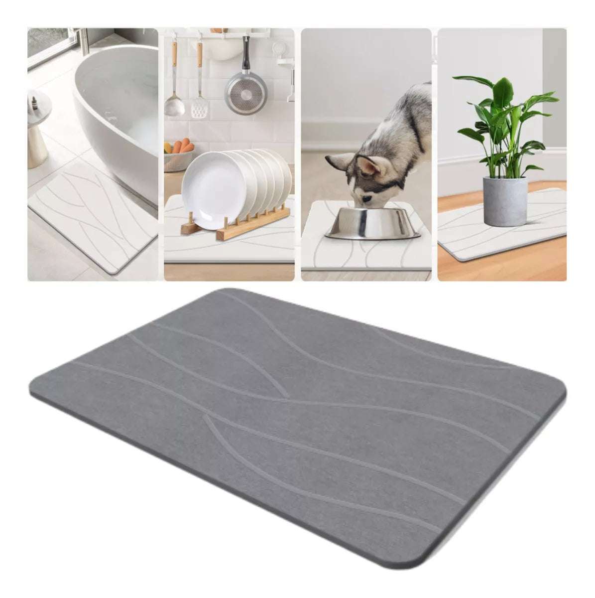Tapete Piedra Diatomita Ultra Absorbente