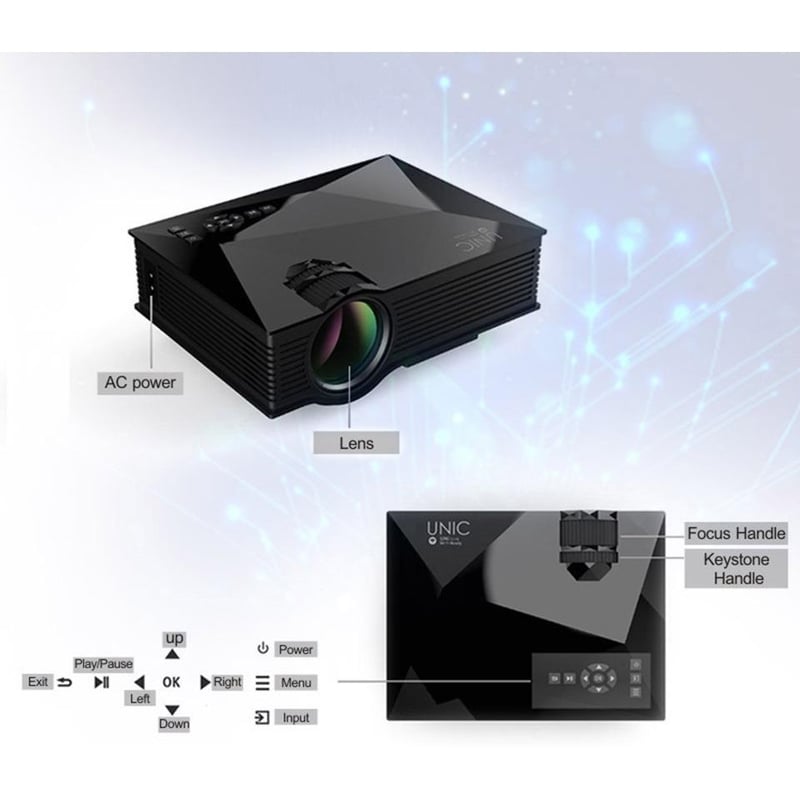 🎥 Proyector UC68S WiFi 1200 Lúmenes | Cine en Casa Full HD