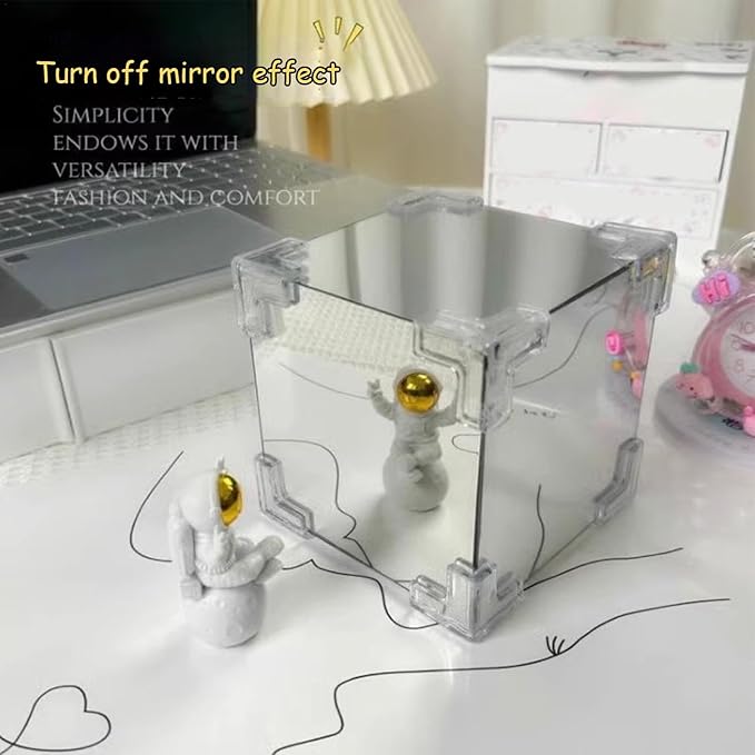🌷 Lámpara Tulipán Cuadrada con Efecto Espejo Infinito – Luz Nocturna LED 360°
