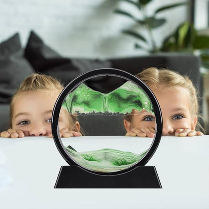 ⏳ Reloj de Arena Decorativo 3D – Paisajes de Arena en Movimiento