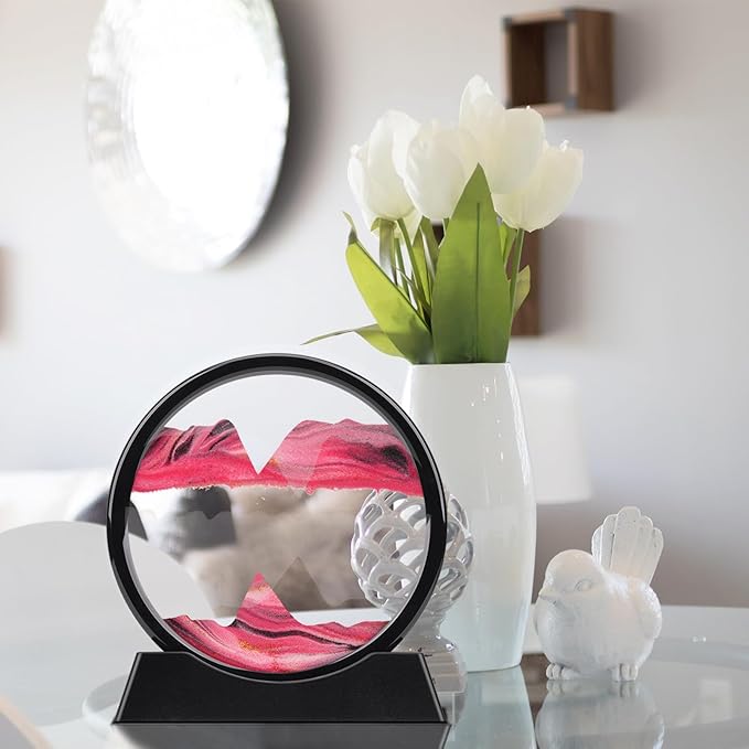 ⏳ Reloj de Arena Decorativo 3D – Paisajes de Arena en Movimiento