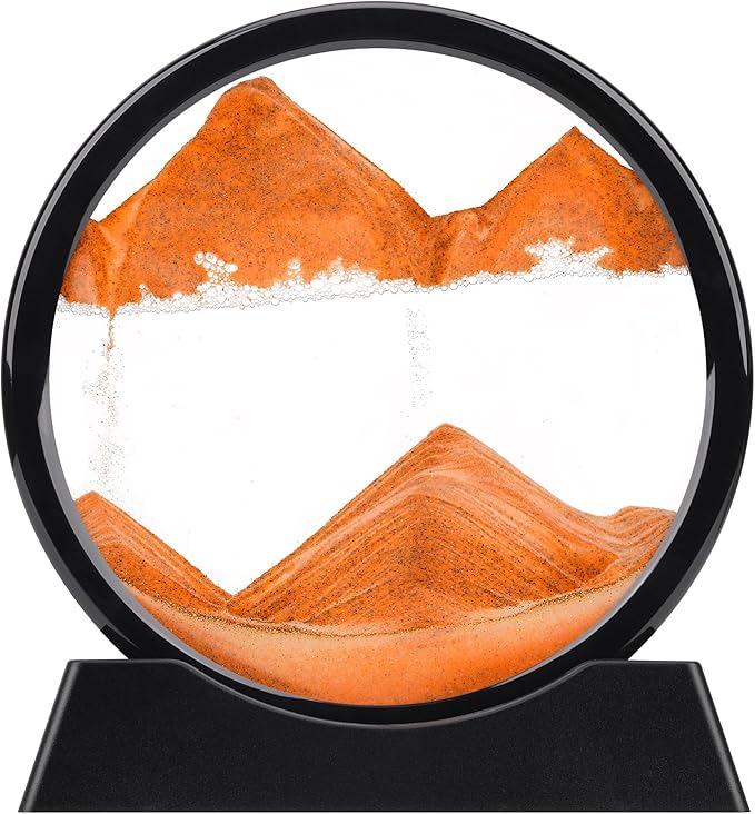 ⏳ Reloj de Arena Decorativo 3D – Paisajes de Arena en Movimiento