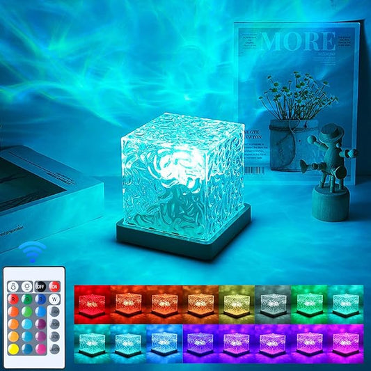 🌊 Lámpara Decorativa Aurora Boreal  – Proyector de Olas Oceánicas 16 Colores