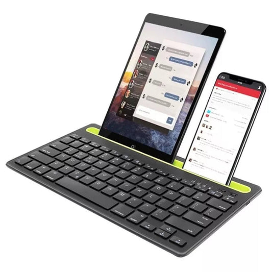 ⌨️ Teclado Bluetooth Multidispositivo 2 en 1 – Soporte Integrado para Celular/Tablet