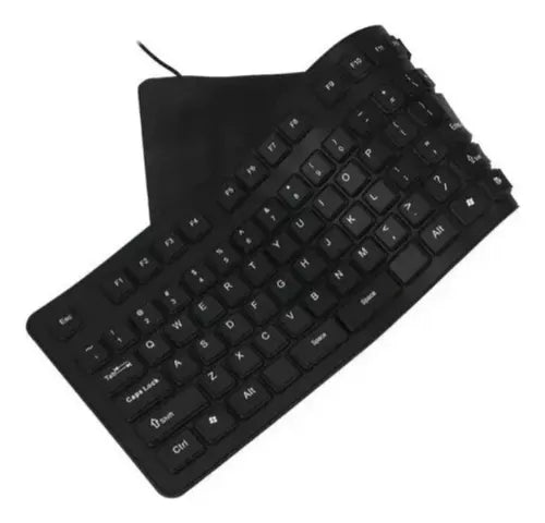 🌊 Teclado Flexible de Silicona – Ultraportátil, Impermeable y Antideslizante
