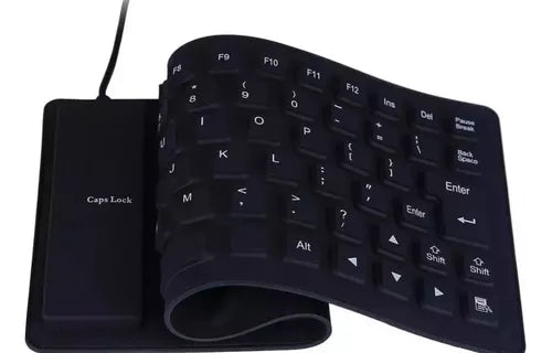 🌊 Teclado Flexible de Silicona – Ultraportátil, Impermeable y Antideslizante