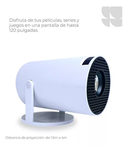 🎬 Miniproyector Portátil HY300 4K – Cine en Casa Profesional en 1 Click
