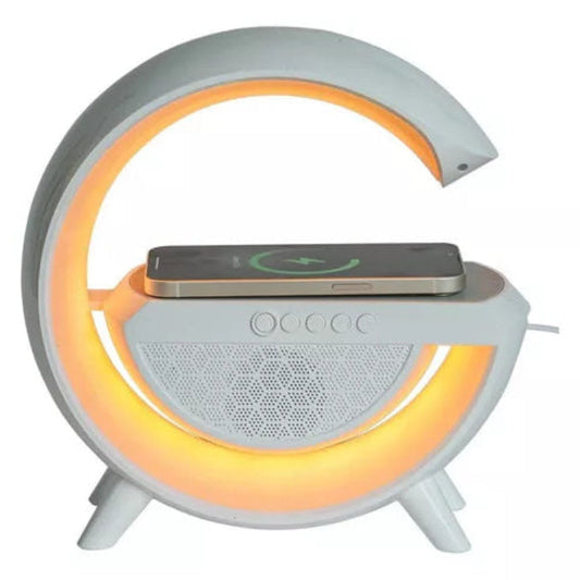 🎶✨ Parlante Lámpara G RGB – 4 en 1: Luz, Cargador, Radio FM y Bluetooth