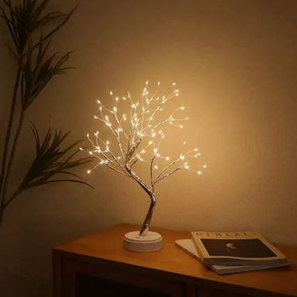 💡 LAMPARA ARBOL LED BONSAI MESA DE NOCHE
