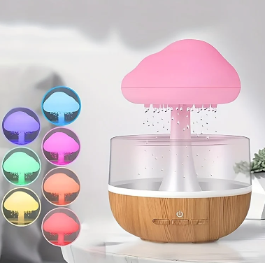 ☁️ Humidificador Portátil "Nube y Lluvia" – 500ml USB-C + Aromaterapia