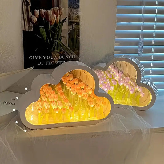 ☁️✨ Lámpara Nube Tulipán DIY – Luz Nocturna Mágica para Decorar