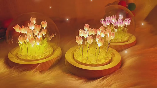 🌷 Lámpara de Tulipanes DIY – Luz Nocturna Romántica para Decorar